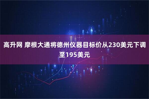 高升网 摩根大通将德州仪器目标价从230美元下调至195美元